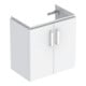 Geberit Meuble sous lavabo Renova Compact 59,7x60,5x39,7cm, 2 portes, blanc laqué brillant-1