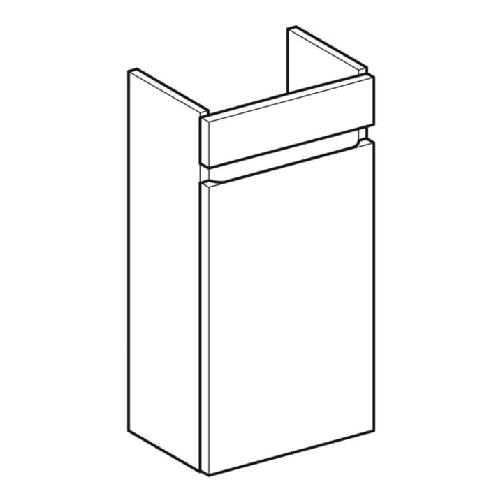 Geberit Meuble sous lavabo Renova Plan 31,4x60,5x22 cm, 1 tiroir, blanc, laqué brillant