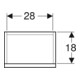 Geberit Meuble sous-lavabo Renova Plan 31,4x60,5x22 cm, 1 tiroir, k, la., laqué ma-2