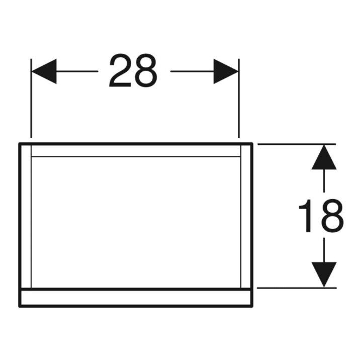 Geberit Meuble sous-lavabo Renova Plan 31,4x60,5x22 cm, 1 tiroir, k, la., laqué ma