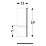 Geberit Meuble sous-lavabo Renova Plan 31,4x60,5x22 cm, 1 tiroir, k, la., laqué ma-5