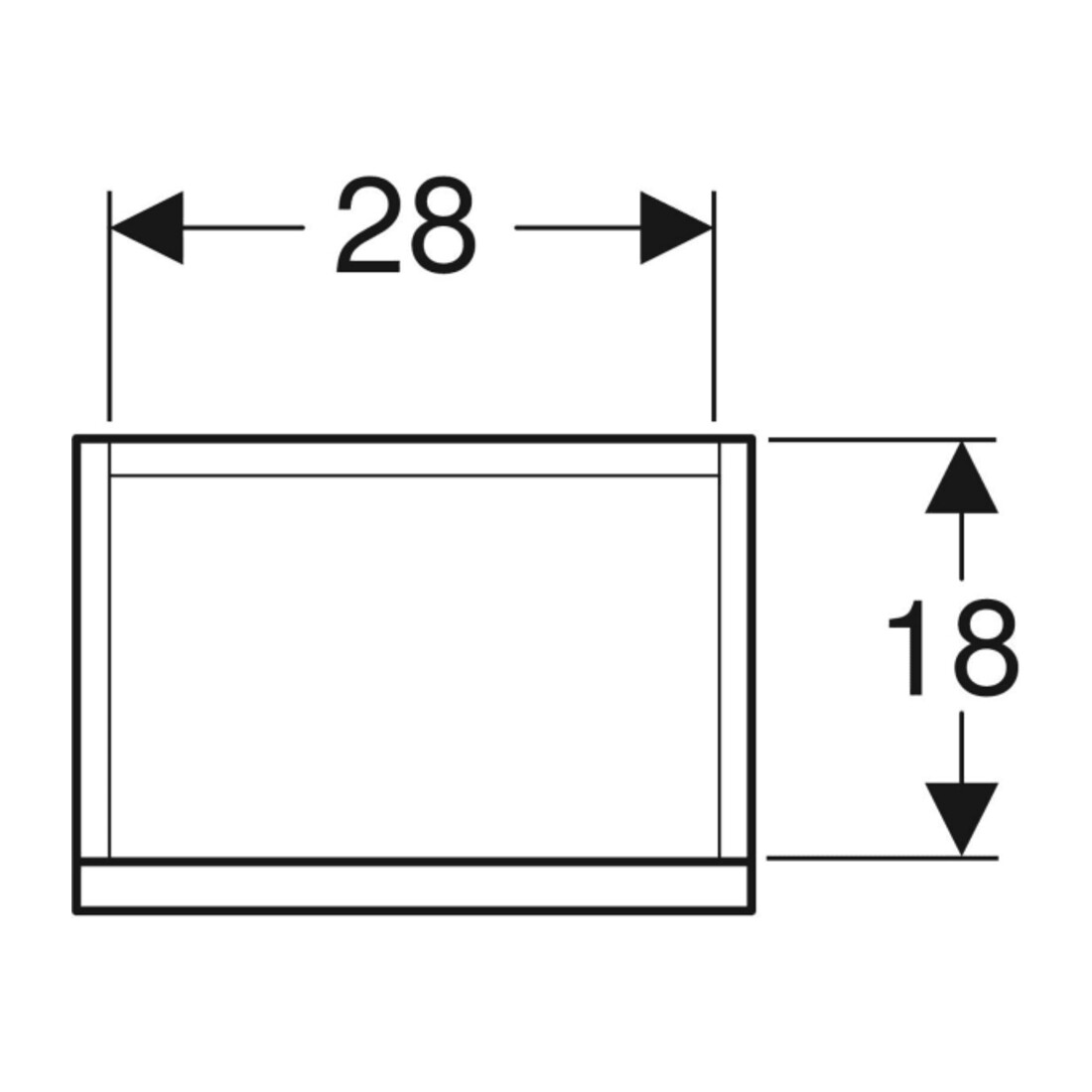 Geberit Meuble sous-lavabo Renova Plan 31,4x60,5x22 cm, 1 tiroir, k, N, F. structuré