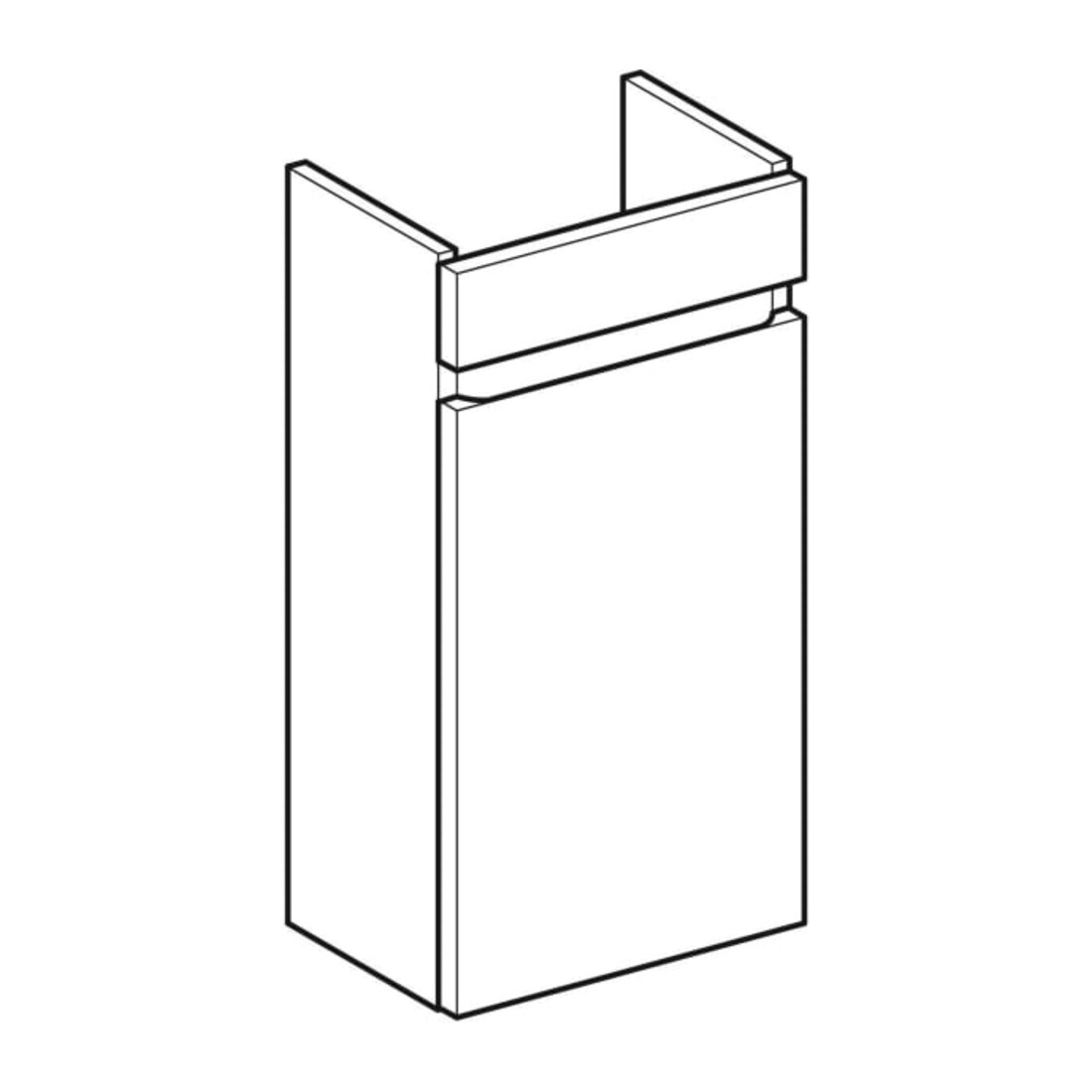 Geberit Meuble sous-lavabo Renova Plan 31,4x60,5x22 cm, 1 tiroir, k, N, F. structuré