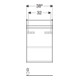 Geberit Meuble sous lavabo Renova Plan 38,4x60,5x30,8 cm, 1 tiroir, N he, F. struct.