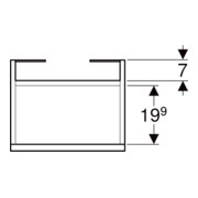 Geberit Meuble sous-lavabo Renova Plan 38,4x60,5x30,8cm, 1 tiroir, laqué mat-5