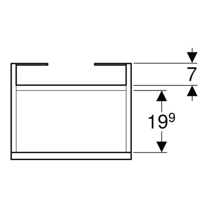 Geberit Meuble sous-lavabo Renova Plan 38,4x60,5x30,8cm, 1 tiroir, laqué mat