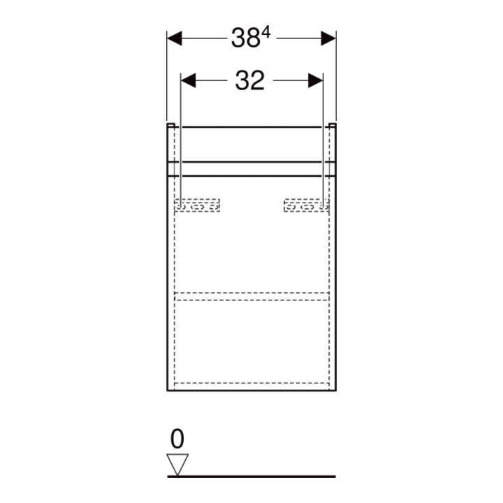 Geberit Meuble sous-lavabo Renova Plan 38,4x60,5x30,8cm, 1 tiroir, laqué mat