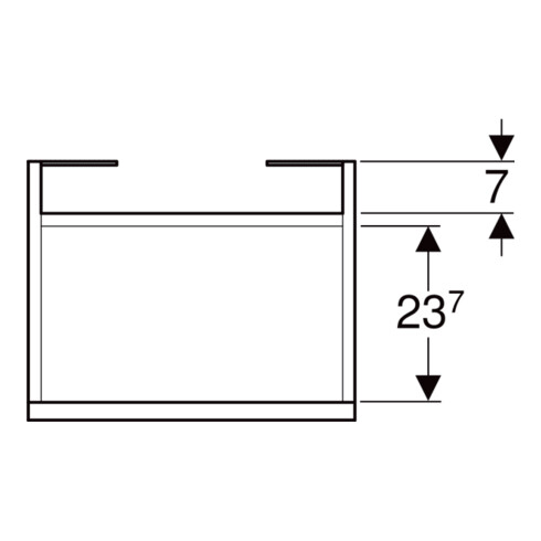 Geberit Meuble sous-lavabo Renova Plan 43,5x60,5x34,5 cm, 1 tiroir, blanc, laqué brillant