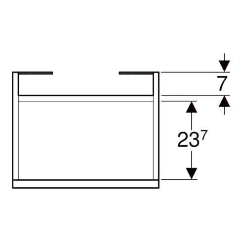 Geberit Meuble sous lavabo Renova Plan 43,5x60,5x34,5 cm, 1 tiroir, laqué mat
