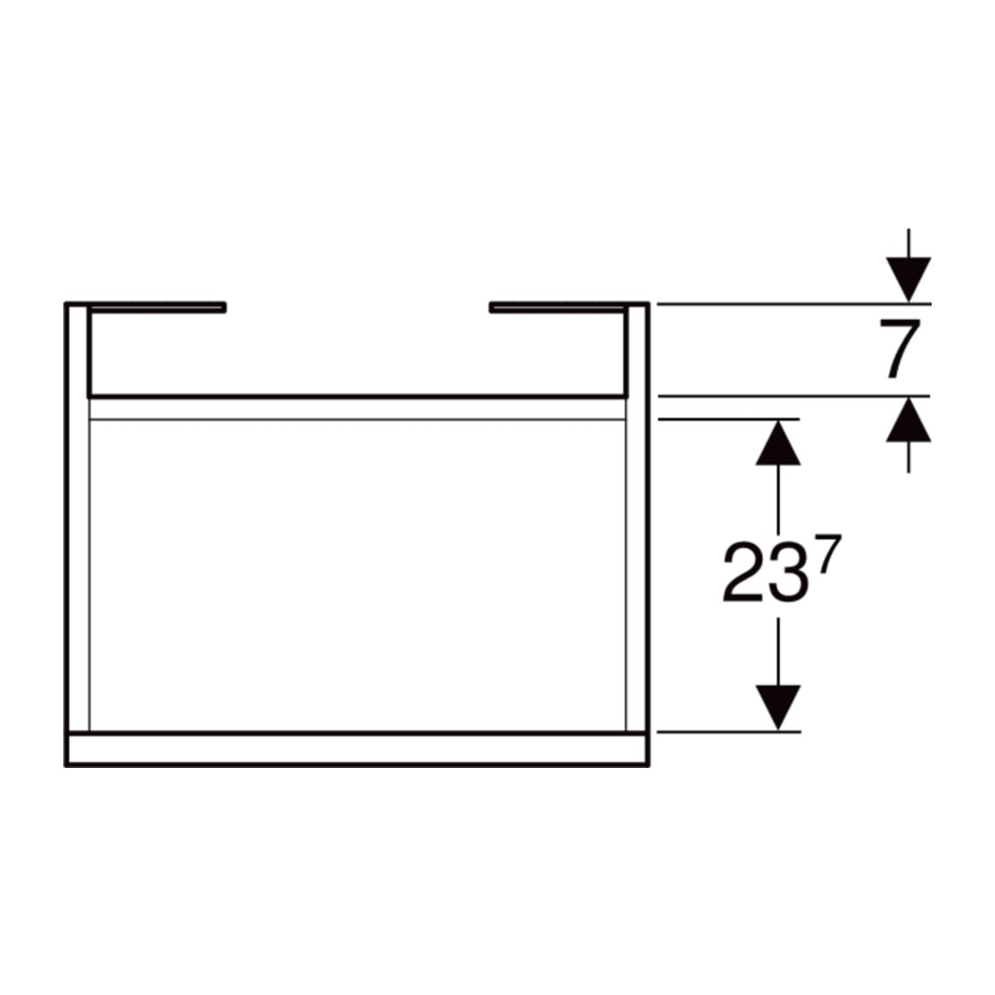 Geberit Meuble sous lavabo Renova Plan 43,5x60,5x34,5 cm, 1 tiroir, laqué mat