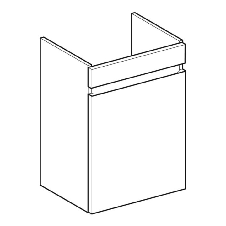 Geberit Meuble sous lavabo Renova Plan 43,5x60,5x34,5 cm, 1 tiroir, noyer, finition structurée