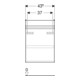 Geberit Meuble sous lavabo Renova Plan 43,5x60,5x34,5 cm, 1 tiroir, noyer, finition structurée-4