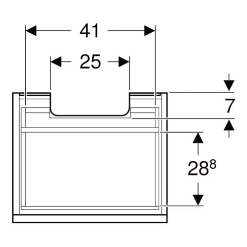 Geberit Meuble sous lavabo Renova Plan 48,4x60,6x40,7 cm, blanc, laqué brillant