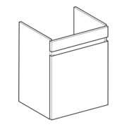 Geberit Meuble sous lavabo Renova Plan 48,4x60,6x40,7 cm, blanc, laqué brillant-5