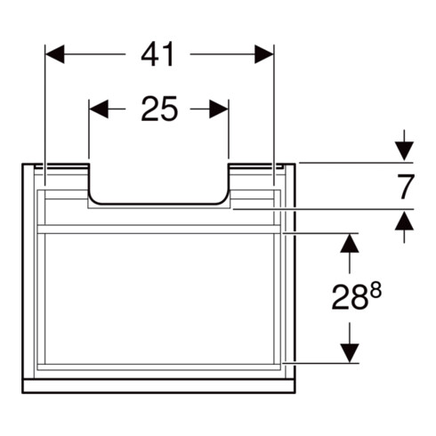 Geberit Meuble sous lavabo Renova Plan 48,4x60,6x40,7cm, lave, laqué mat