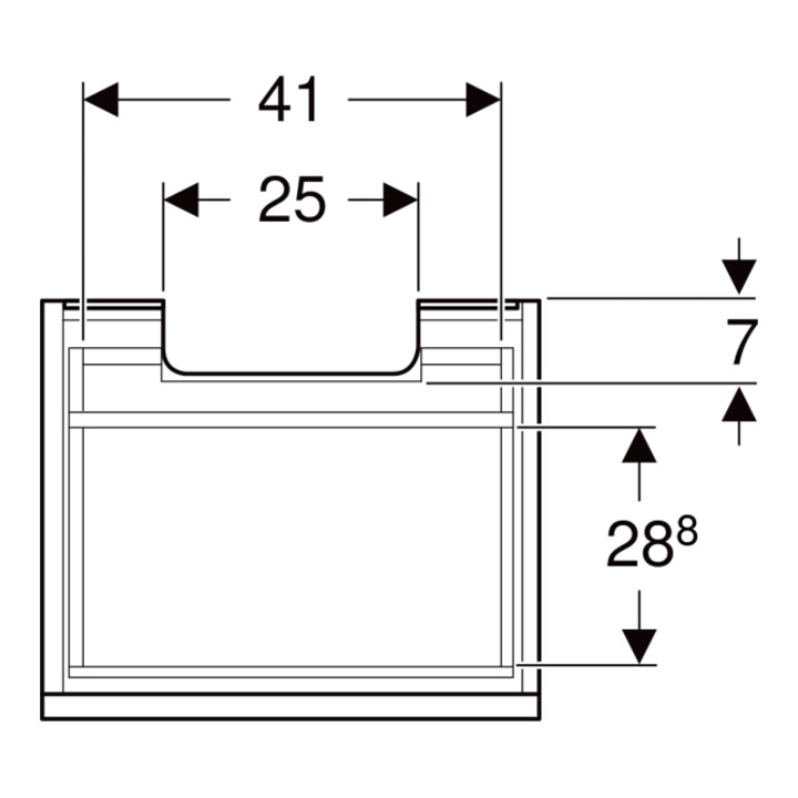 Geberit Meuble sous lavabo Renova Plan 48,4x60,6x40,7cm, lave, laqué mat