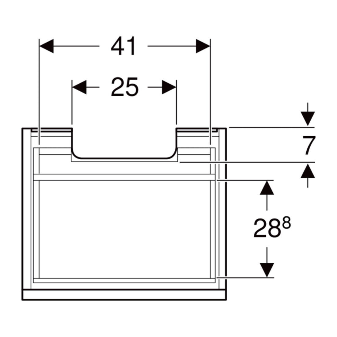 Geberit Meuble sous lavabo Renova Plan 48,4x60,6x40,7cm, lave, laqué mat