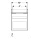 Geberit Meuble sous lavabo Renova Plan 48,4x60,6x40,7cm, lave, laqué mat-4