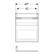 Geberit Meuble sous-lavabo Renova Plan 48,4x60,6x40,7cm, Noyer, F. struct.-4