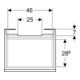 Geberit Meuble sous lavabo Renova Plan 53,6x60,6x44,6cm, lava, mat laqué-4