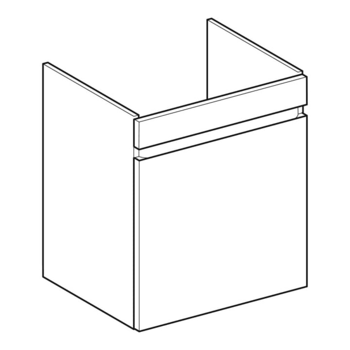Geberit Meuble sous lavabo Renova Plan 53,6x60,6x44,6cm, Noyer, F. structuré