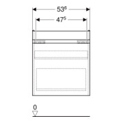 Geberit Meuble sous lavabo Renova Plan 53,6x60,6x44,6cm, Noyer, F. structuré-5