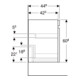Geberit Meuble sous lavabo Renova Plan 53,6x60,6x44,6cm, Noyer, F. structuré