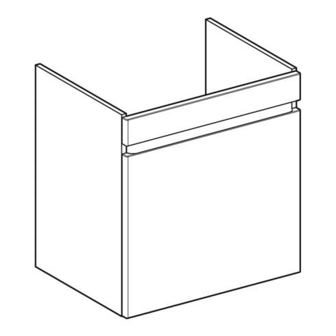 Geberit Meuble sous lavabo Renova Plan 58,5x60,6x44,6 cm, blanc, laqué brillant