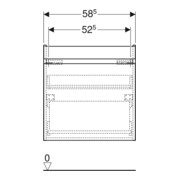 Geberit Meuble sous lavabo Renova Plan 58,5x60,6x44,6 cm, lava, laqué mat-2