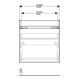 Geberit Meuble sous lavabo Renova Plan 58,5x60,6x44,6 cm, Noyer, F. structuré-2