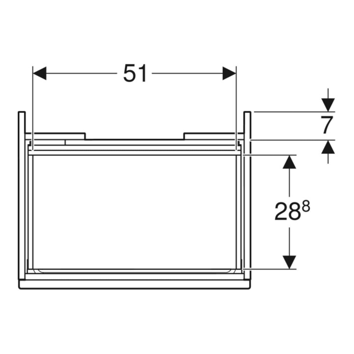 Geberit Meuble sous lavabo Renova Plan 58,5x60,6x44,6 cm, Noyer, F. structuré