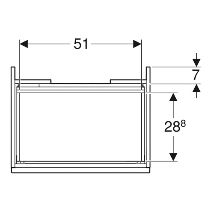 Geberit Meuble sous lavabo Renova Plan 58,5x60,6x44,6 cm, Noyer, F. structuré