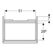 Geberit Meuble sous-lavabo Renova Plan 58,5x60,6x44,6cm, Noyer, F. struct.-5