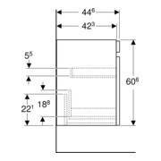 Geberit Meuble sous lavabo Renova Plan 63,4x60,6x44,6 cm, lave, laqué mat-5