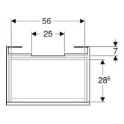 Geberit Meuble sous-lavabo Renova Plan 63,4x60,6x44,6cm, Noyer, F. structuré-4