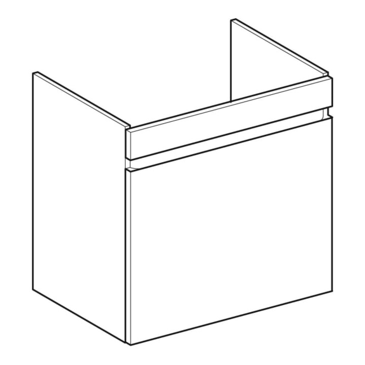Geberit Meuble sous-lavabo Renova Plan 63,4x60,6x44,6cm, Noyer, F. structuré