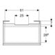 Geberit Meuble sous lavabo Renova Plan 68,2x60,6x44,6 cm, blanc, laqué brillant
