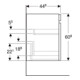 Geberit Meuble sous lavabo Renova Plan 68,2x60,6x44,6cm, Noyer, F. struct.-5