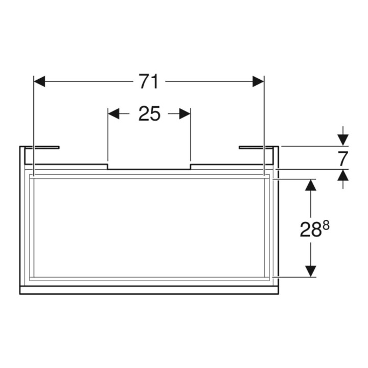 Geberit Meuble sous lavabo Renova Plan 78,2x60,6x44,6cm, blanc, laqué brillant