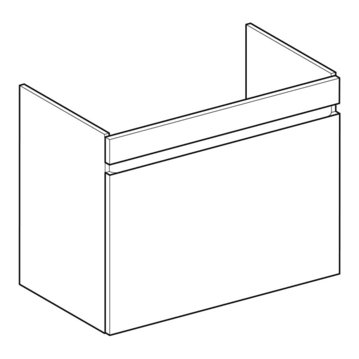 Geberit Meuble sous lavabo Renova Plan 78,2x60,6x44,6cm, Noyer, F. structuré