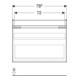 Geberit Meuble sous lavabo Renova Plan 78,2x60,6x44,6cm, Noyer, F. structuré