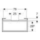 Geberit Meuble sous-lavabo Renova Plan 83,2x60,6x44,6cm, blanc, laqué brillant-2