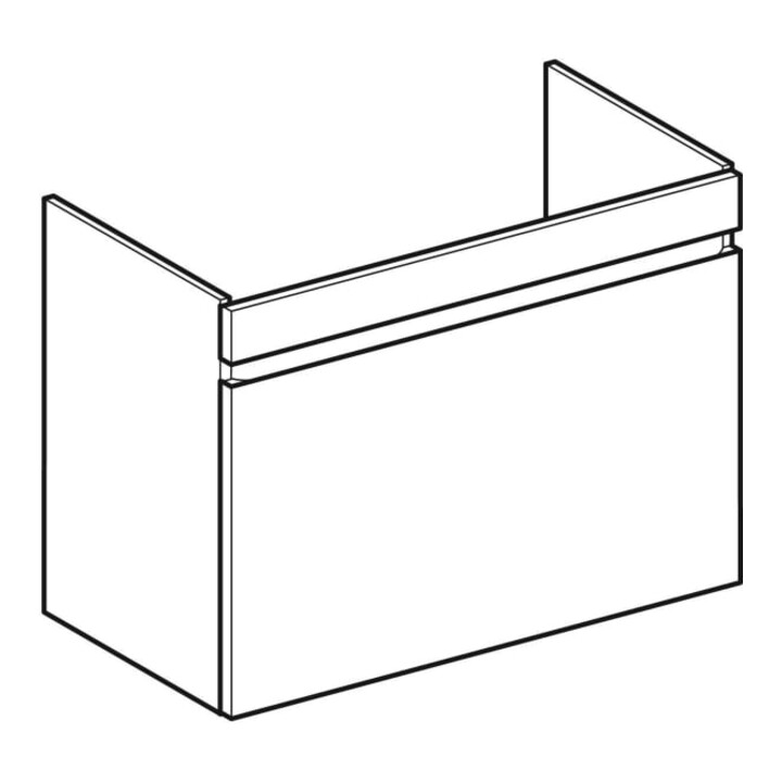 Geberit Meuble sous-lavabo Renova Plan 83,2x60,6x44,6cm, blanc, laqué brillant