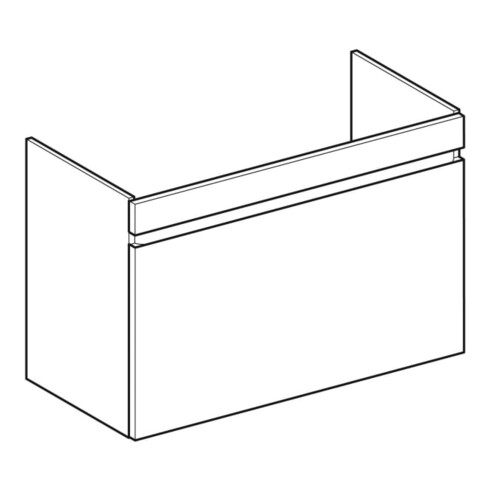 Geberit Meuble sous lavabo Renova Plan 92,8x60,6x44,6 cm, lava, laqué mat