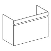 Geberit Meuble sous lavabo Renova Plan 92,8x60,6x44,6 cm, lava, laqué mat-4