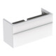 Geberit Meuble sous lavabo Smyle Square 118,4x61,7x47 cm, blanc brillant, 2 tiroirs-1