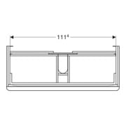 Geberit Meuble sous lavabo Smyle Square 118,4x61,7x47 cm, blanc brillant, 2 tiroirs-2