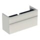 Geberit Meuble sous lavabo Smyle Square 118,4x61,7x47 cm, sable brillant, 2 tiroirs-1