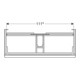 Geberit Meuble sous lavabo Smyle Square 118,4x61,7x47 cm, sable brillant, 2 tiroirs