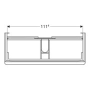 Geberit Meuble sous lavabo Smyle Square 118,4x61,7x47 cm, sable brillant, 2 tiroirs-4